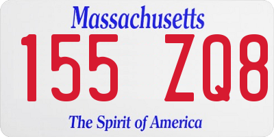 MA license plate 155ZQ8