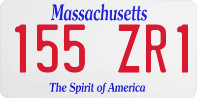 MA license plate 155ZR1
