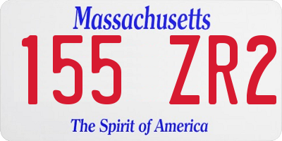 MA license plate 155ZR2