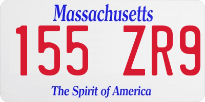 MA license plate 155ZR9