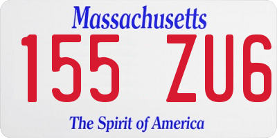 MA license plate 155ZU6