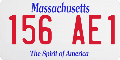 MA license plate 156AE1