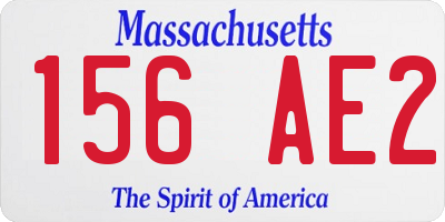 MA license plate 156AE2