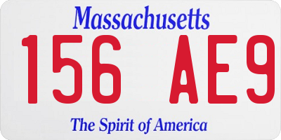 MA license plate 156AE9