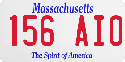 MA license plate 156AI0
