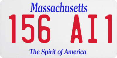 MA license plate 156AI1