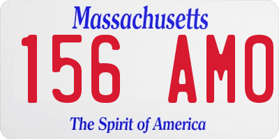 MA license plate 156AM0