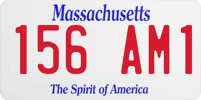 MA license plate 156AM1