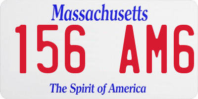 MA license plate 156AM6