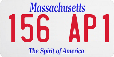 MA license plate 156AP1