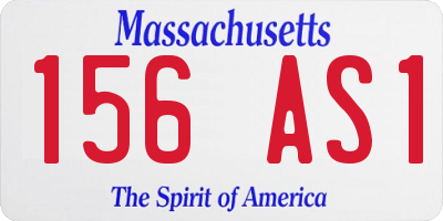 MA license plate 156AS1