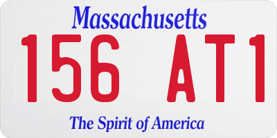 MA license plate 156AT1