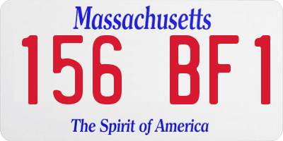 MA license plate 156BF1