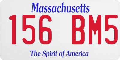 MA license plate 156BM5