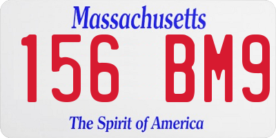 MA license plate 156BM9