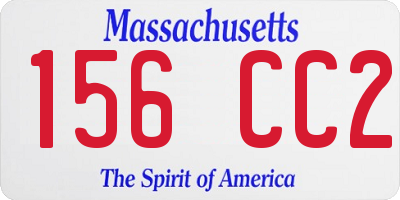 MA license plate 156CC2
