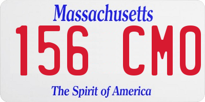 MA license plate 156CM0