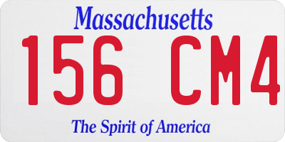 MA license plate 156CM4