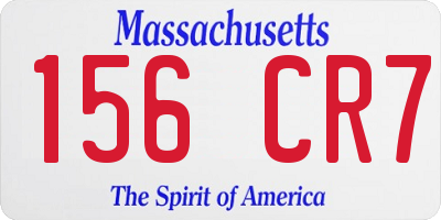 MA license plate 156CR7