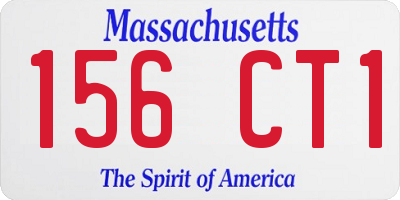 MA license plate 156CT1