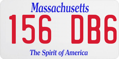MA license plate 156DB6