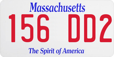 MA license plate 156DD2