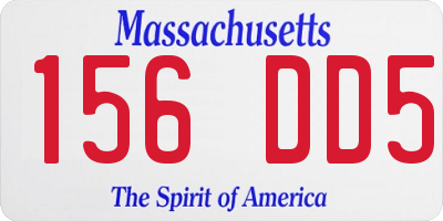 MA license plate 156DD5