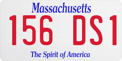 MA license plate 156DS1