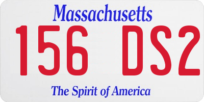 MA license plate 156DS2