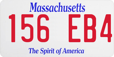 MA license plate 156EB4