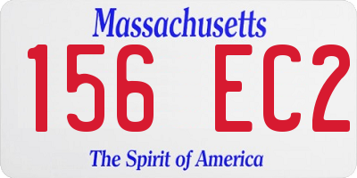 MA license plate 156EC2