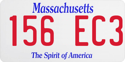 MA license plate 156EC3