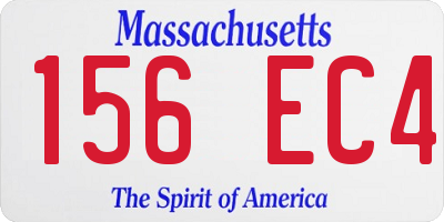 MA license plate 156EC4