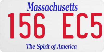 MA license plate 156EC5