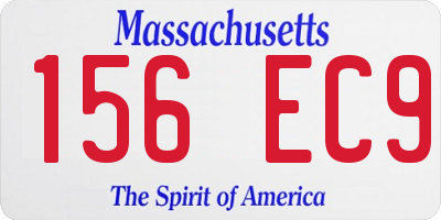 MA license plate 156EC9