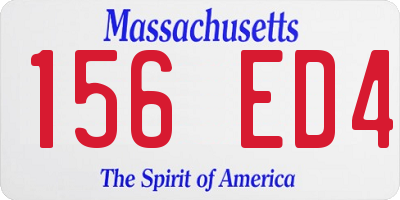 MA license plate 156ED4
