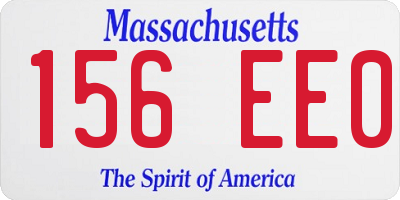 MA license plate 156EE0