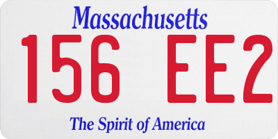 MA license plate 156EE2