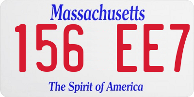 MA license plate 156EE7
