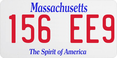 MA license plate 156EE9