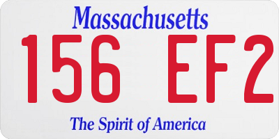 MA license plate 156EF2