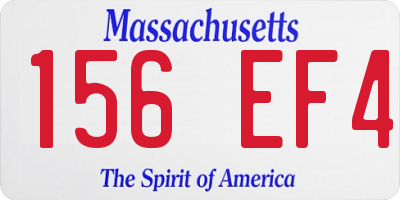 MA license plate 156EF4