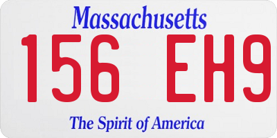 MA license plate 156EH9