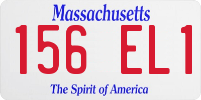 MA license plate 156EL1