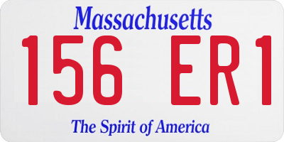 MA license plate 156ER1