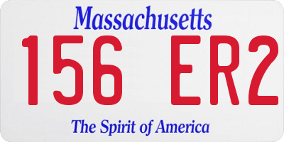 MA license plate 156ER2