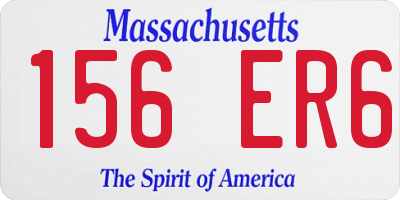 MA license plate 156ER6