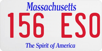 MA license plate 156ES0