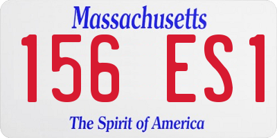 MA license plate 156ES1