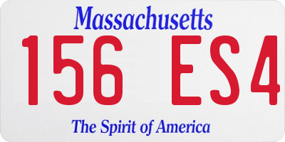 MA license plate 156ES4